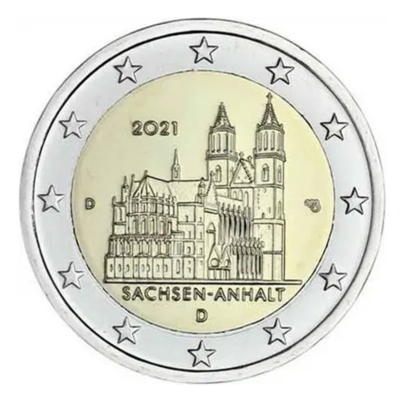 2 euros commémoratives Allemagne 2021, Saxe-Anhalt - les 5 ateliers.