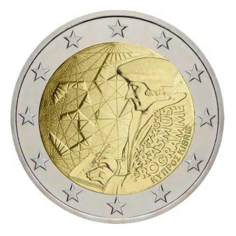 2 euros commémorative Chypre 2022 - Erasmus.