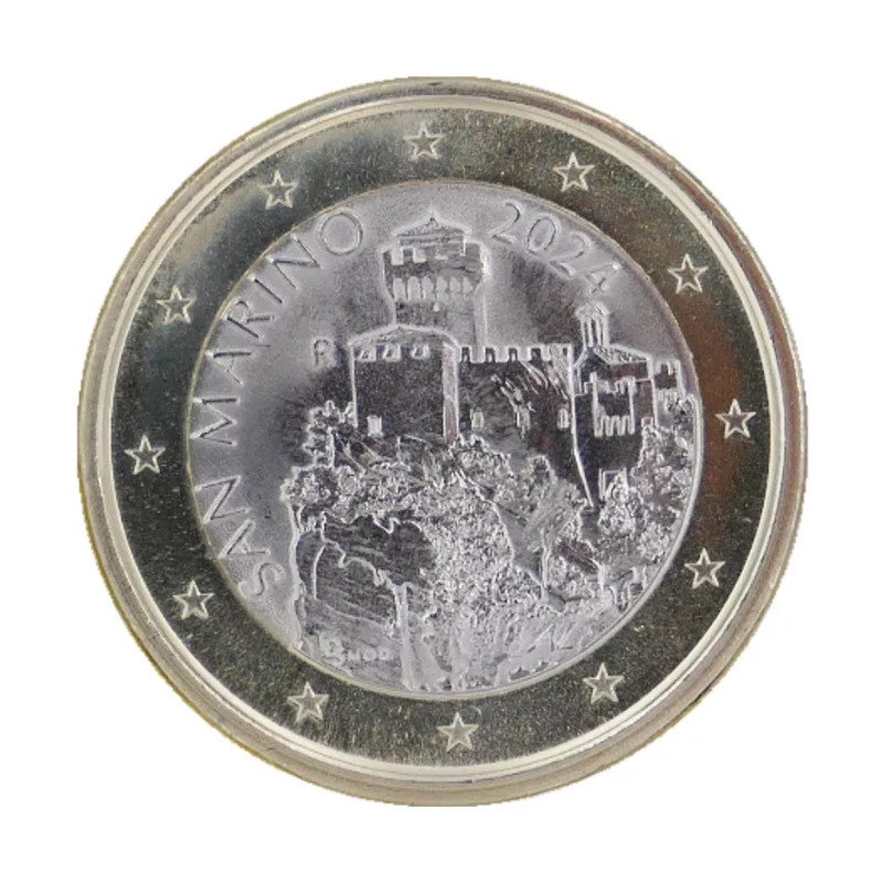 1 euro Saint Marin 2024 face nationale - La tour Cesta.