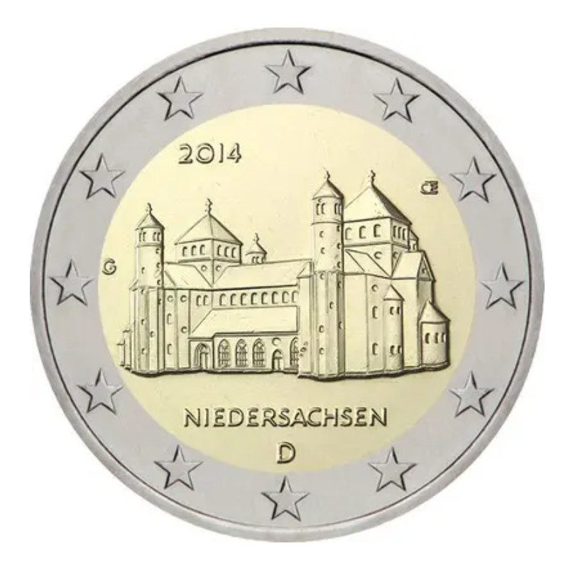 2 euros commémoratives Allemagne 2014 Basse-Saxe, les 5 ateliers.