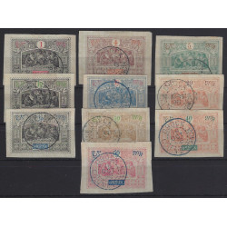 Obock lot de 10 timbres oblitérés émis en 1894.