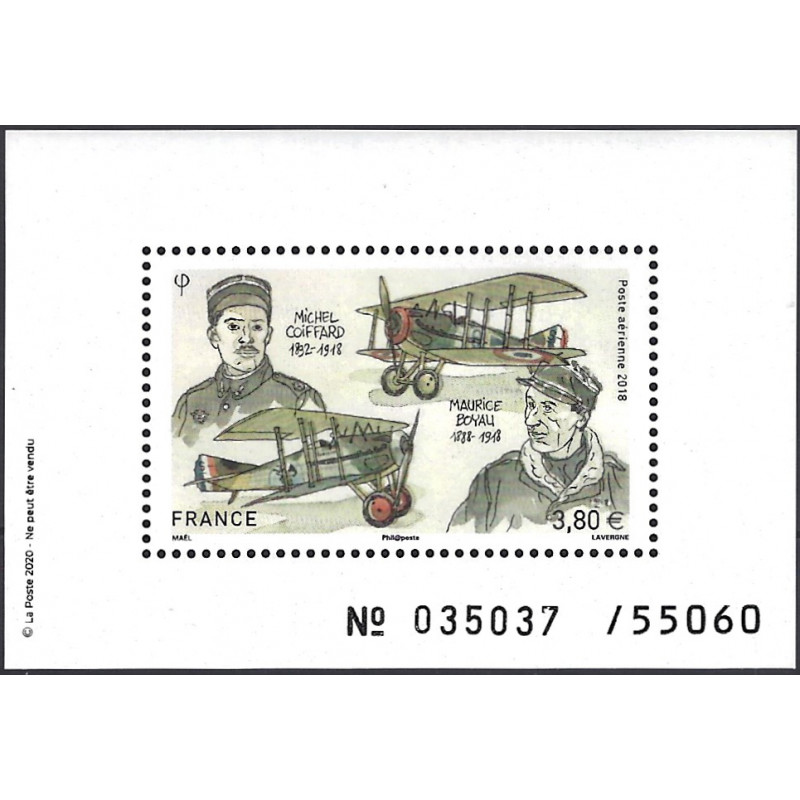 Timbre poste aérienne N°82b Boyau-Coiffard neuf**.