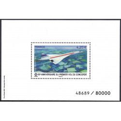 Timbre poste aérienne N°83b Concorde neuf**.