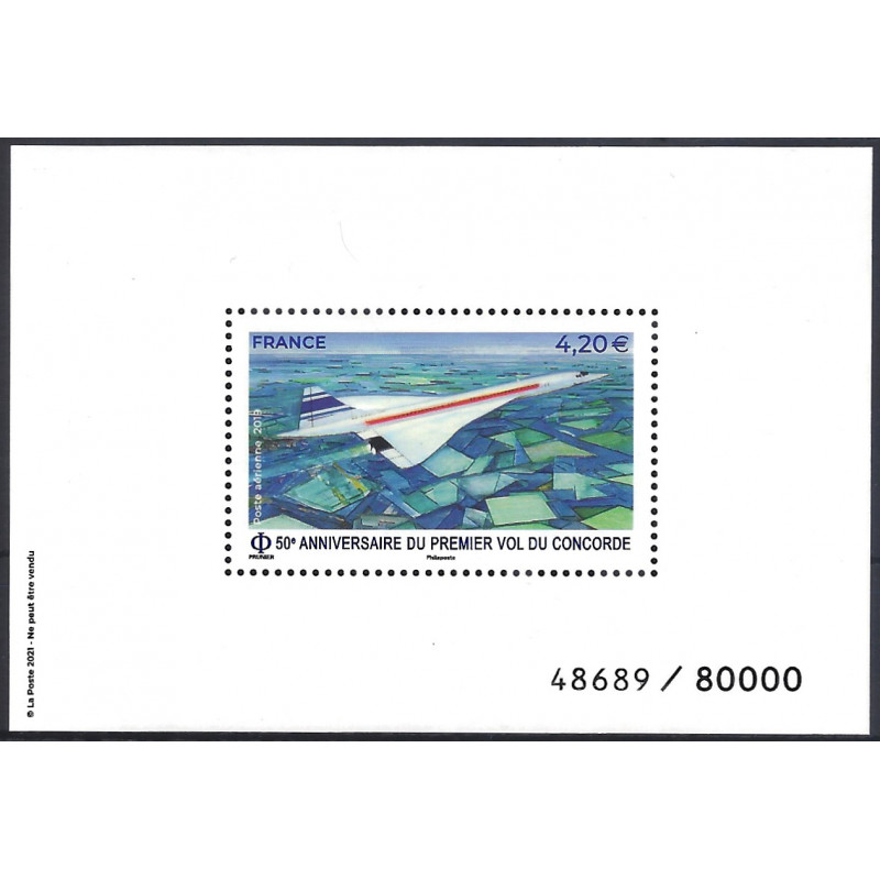 Timbre poste aérienne N°83b Concorde neuf**.