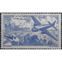Vignette salon de la philatélie C.N.S.T.P. 30fr bleu neuf*.