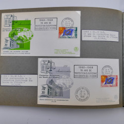 Collection commémoratifs de France 1937-1974 en un album.