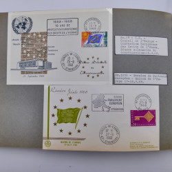 Collection commémoratifs de France 1937-1974 en un album.