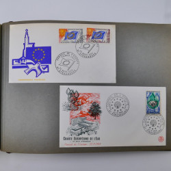 Collection commémoratifs de France 1937-1974 en un album.