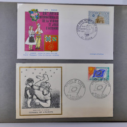 Collection commémoratifs de France 1937-1974 en un album.