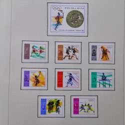 Collection timbres de Pologne neufs 1964-1979 en un album.