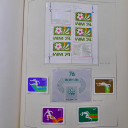 Collection timbres de Pologne neufs 1964-1979 en un album.