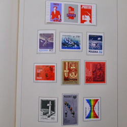 Collection timbres de Pologne neufs 1964-1979 en un album.