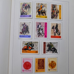 Collection timbres de Pologne neufs 1964-1979 en un album.