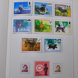 Collection timbres de Pologne neufs 1964-1979 en un album.