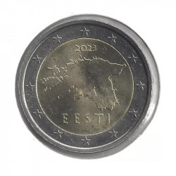 2 euros Estonie 2023 face nationale - La carte.