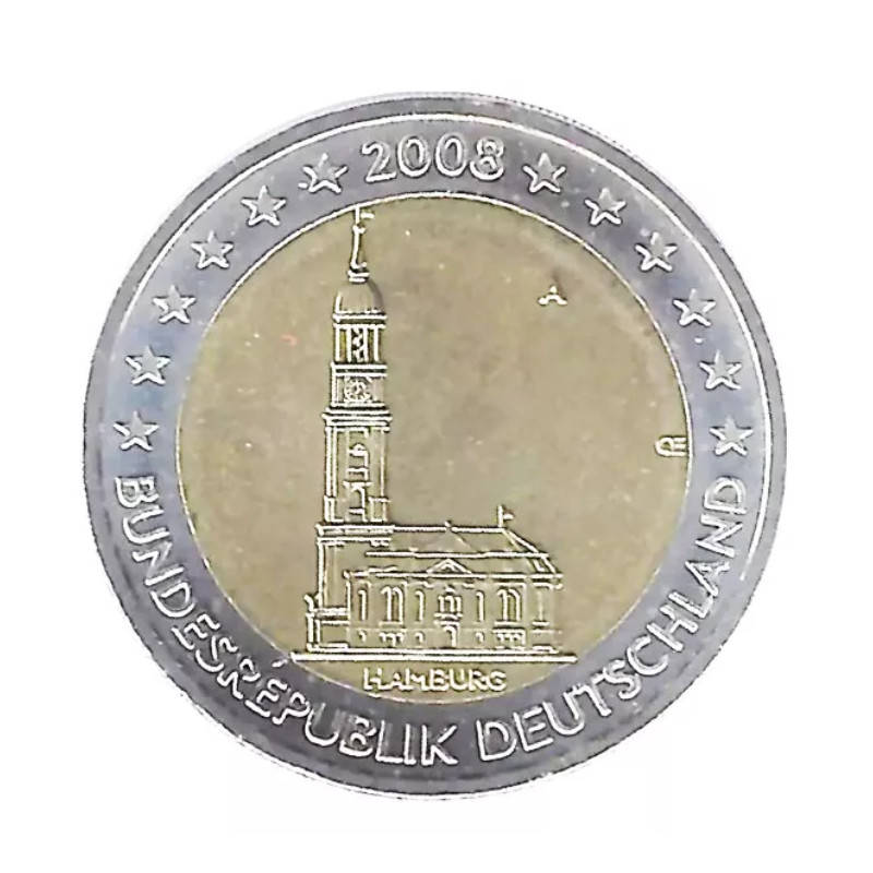 2 euros commémorative Allemagne 2008 - Hambourg, atelier A.