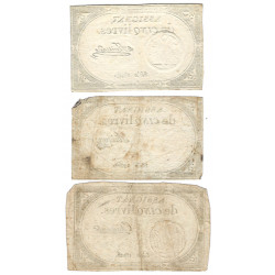 France lot de 3 assignats de 5 livres N°Ass-46a.
