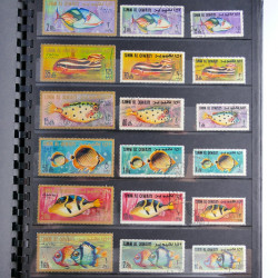 Vrac philatélique de timbres du monde en un carton.
