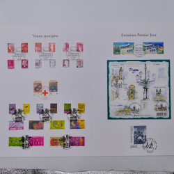 Vrac philatélique de timbres du monde en un carton.