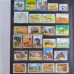 Vrac philatélique de timbres du monde en un carton.