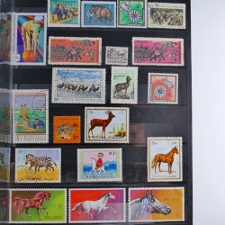 Vrac philatélique de timbres du monde en un carton.