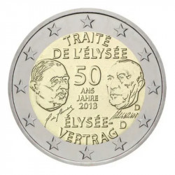 2 euros commémoratives Allemagne 2013 Traitée de l'Elysée - les 5 ateliers.