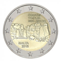 2 euros commémorative Malte 2016 - Temples de Ġgantija.