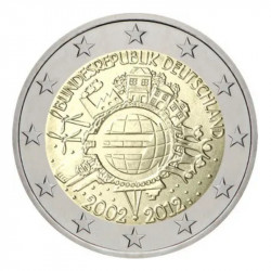 2 euros commémoratives Allemagne 2012 - 10 ans de l'Euro, les 5 ateliers.