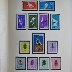 Collection timbres d'Allemagne de l'Est 1950-1978 neufs** en 2 albums.