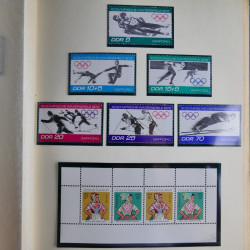 Collection timbres d'Allemagne de l'Est 1950-1978 neufs** en 2 albums.