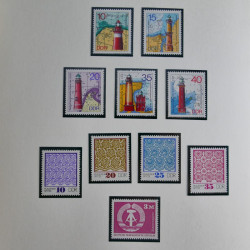 Collection timbres d'Allemagne de l'Est 1950-1978 neufs** en 2 albums.