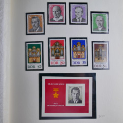 Collection timbres d'Allemagne de l'Est 1950-1978 neufs** en 2 albums.