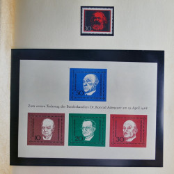 Collection timbres d'Allemagne Fédérale 1958-2002 neufs** en 3 albums.