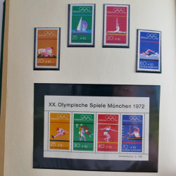 Collection timbres d'Allemagne Fédérale 1958-2002 neufs** en 3 albums.