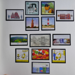 Collection timbres d'Allemagne Fédérale 1958-2002 neufs** en 3 albums.