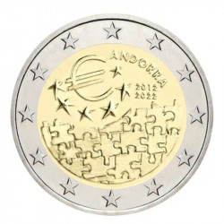 2 euros commémorative Andorre UNC 2022 - Accord Monétaire.