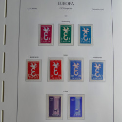 Collection timbres d'Europa CEPT 1956-1979 neufs** complet en un album.