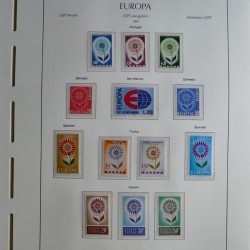 Collection timbres d'Europa CEPT 1956-1979 neufs** complet en un album.