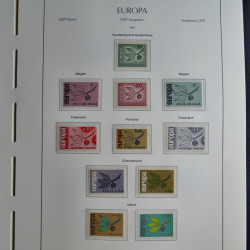Collection timbres d'Europa CEPT 1956-1979 neufs** complet en un album.