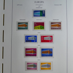 Collection timbres d'Europa CEPT 1956-1979 neufs** complet en un album.