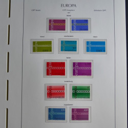 Collection timbres d'Europa CEPT 1956-1979 neufs** complet en un album.