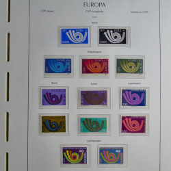 Collection timbres d'Europa CEPT 1956-1979 neufs** complet en un album.