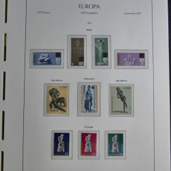 Collection timbres d'Europa CEPT 1956-1979 neufs** complet en un album.