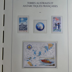 Collection timbres de T.A.A.F. 2000-2009 neufs** complet en un album.