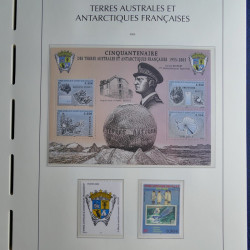 Collection timbres de T.A.A.F. 2000-2009 neufs** complet en un album.