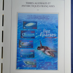 Collection timbres de T.A.A.F. 2000-2009 neufs** complet en un album.