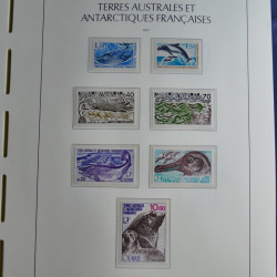 Collection timbres de T.A.A.F. 1955-1999 neufs** complet en un album.