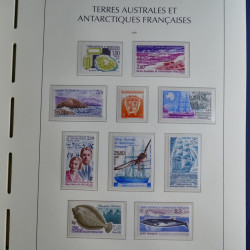 Collection timbres de T.A.A.F. 1955-1999 neufs** complet en un album.