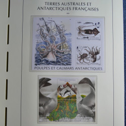 Collection timbres de T.A.A.F. 2020-2024 neufs** en un album.