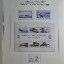 Collection timbres de T.A.A.F. 2010-2019 neufs** complet en un album.
